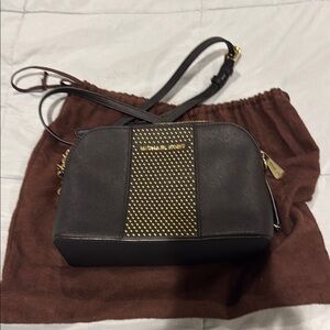 Michael Kors Black Crossbody Bag with Gold Accents